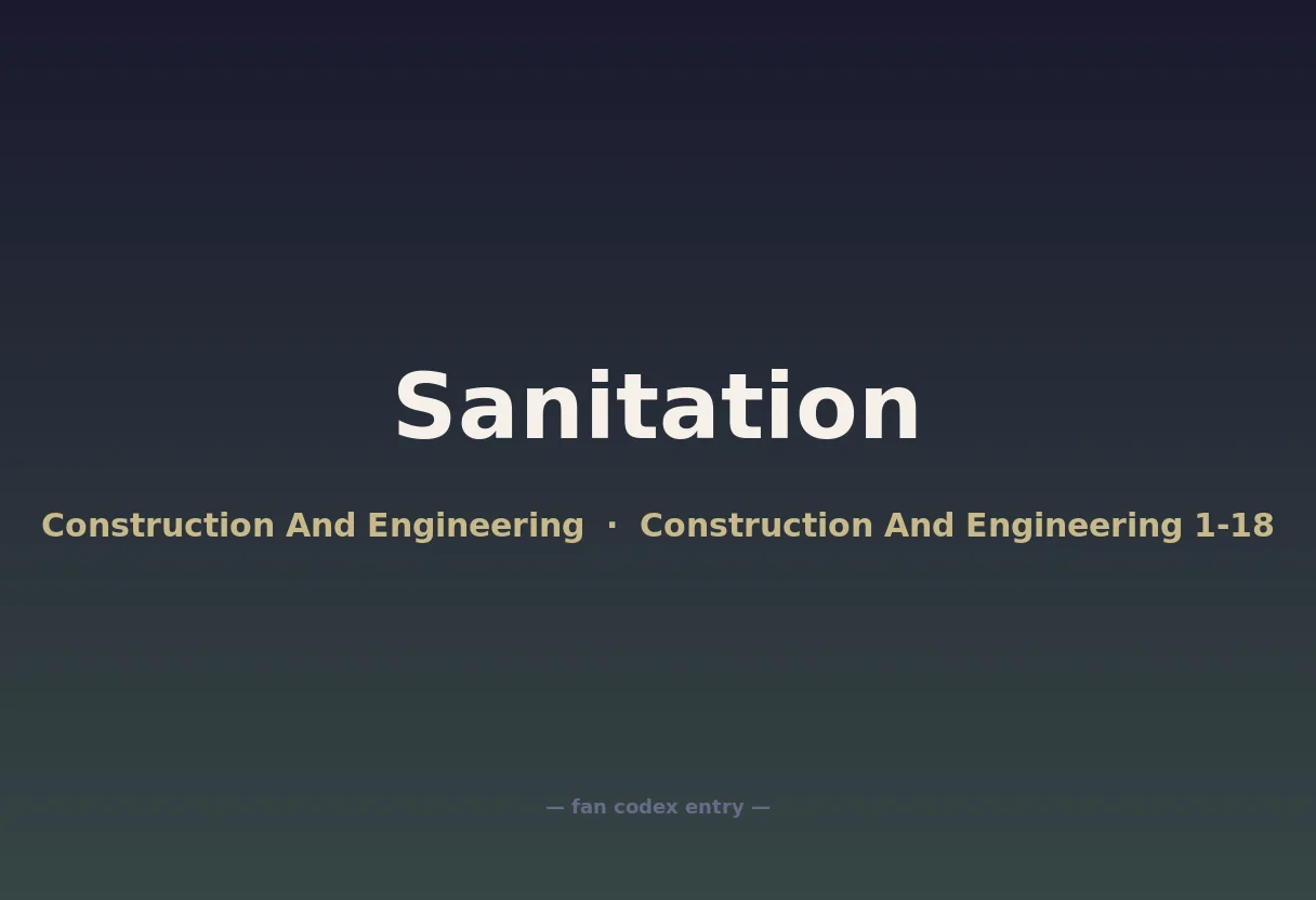 Sanitation
